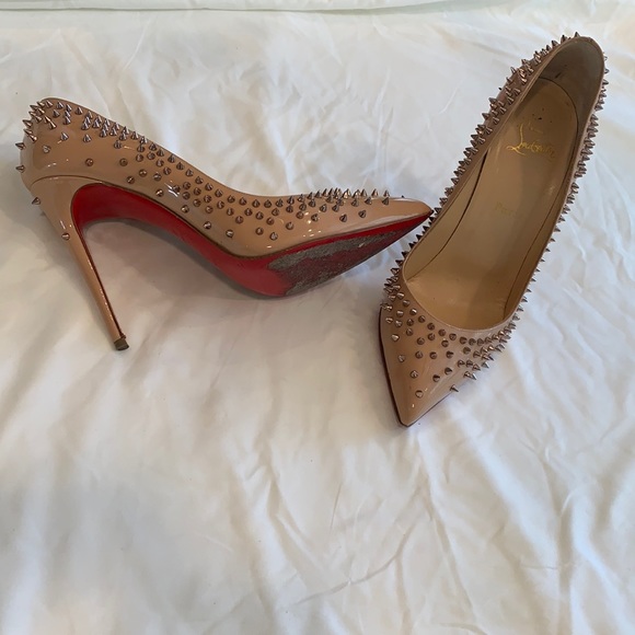 Christian Louboutin Shoes - Tan Spike Heels